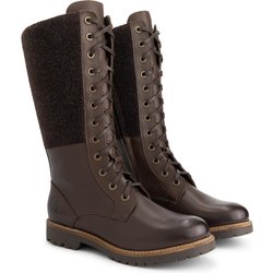 Struve Damen - Hohe Schnürstiefel - Wolle/Filz - Dunkelbraun