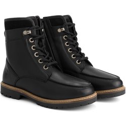 Tronstad Damen - Schnürboots - Wolle gefüttert - Schwarz