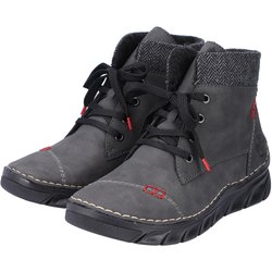 Rieker Damen Schnürstiefel Stiefelette Stiefel Warmfutter 55031-45 dunkelgrau