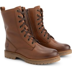 Ranelva Damen - Schnürboots - Wolle gefüttert - Cognac