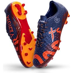 Vector X Venom Fußballschuhe (Navy/Maroon/Orange, 8 UK / 9 US / 42 EU)