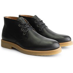 Ryhall – Schnürstiefel für Herren – 100 % Leder – Schnürstiefel – Schwarz