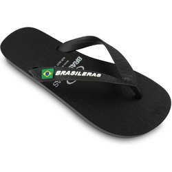 Unisex-Strand-Flip-Flops in schwarzer Farbe mit rutschfester Gummisohle
