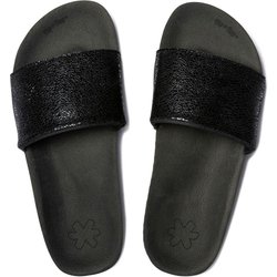 Damen Sandale pool metallic cracked SCHWARZ