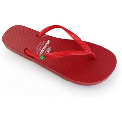BRASILERAS Damen Flip-Flops für den Strand in rot mit Gummisohle
