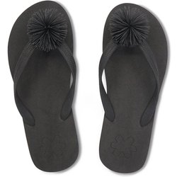 Damen Flip Flop Zehentrenner originals*fluffy Black