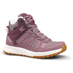 Wanderschuhe Damen halbhoch warm wasserdicht - NH500 rosa