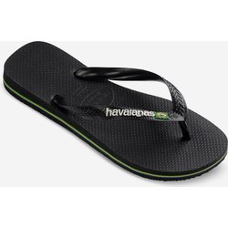 Zehensandalen Herren Havaianas Brasil Logo schwarz