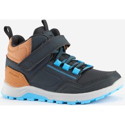 Wanderschuhe Kinder Grösse 28–34 halbhoch Klettverschluss - NH500 grau