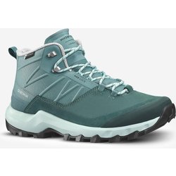 Wanderschuhe Damen Bergwandern halbhoch wasserdicht - MH500 grün