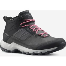 Wanderschuhe Damen halbhoch wasserdicht Bergwandern - MH500 grau