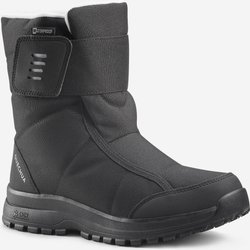 Winterstiefel Damen warm wasserdicht Klett Winterwandern - NH100 schwarz