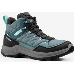 Wanderschuhe Damen halbhoch wasserdicht Wandern - MH100 blau