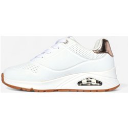 Skechers Sneaker Mädchen Schnürsenkel - Uno weiss/gold