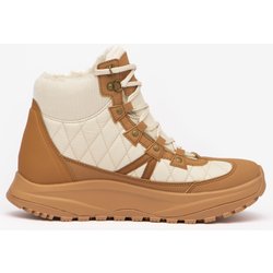Wanderschuhe Damen halbhoch warm wasserdicht - NH500 beige