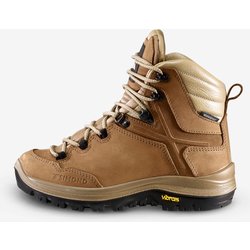 Trekkingschuhe Damen Leder hoch wasserdicht Vibram ‒ MT500