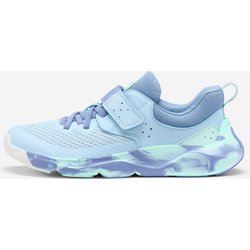 Sportschuhe Kinder Klett elastische Schnürsenkel - Playful Fast blau/grün