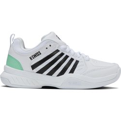 Damen Tennisschuhe Teppich - Court Express 2 weiß/blau