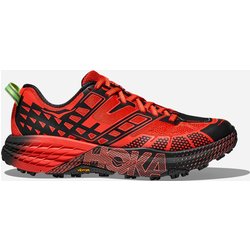 HOKA Speedgoat 2 Schuhe in Tomato/Electric Green Größe 44 2/3 | Gelände