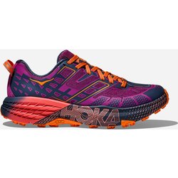 HOKA Speedgoat 2 Schuhe in Wild Flower/Electric Tangerine Größe 44 2/3 | Gelände
