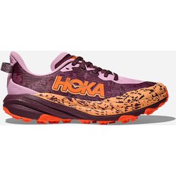 HOKA Speedgoat 6 Schuhe für Kinder in Flower Nectar/Neon Tangerine Größe 38Y | Gelände
