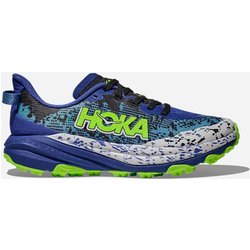 HOKA Speedgoat 6 Schuhe für Kinder in Night Sky/Neon Lime Größe 40 2/3Y | Gelände