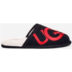 UGG® Scuff Logo Hausschuhe für Herren in Black, Größe 41, Veloursleder