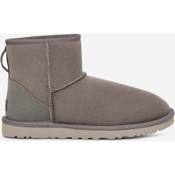 UGG® Classic Mini Stiefel für Herren in Grey, Größe 40, Leder/Schaffell/Veloursleder/Twinface