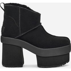 UGG® New Heights Platform Mini Boot für Damen in Black, Größe 41, Veloursleder