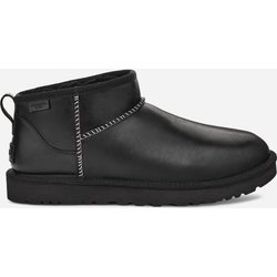 UGG® Classic Ultra Mini Leather Regenerate Boot für Herren in Black, Größe 40, Leder