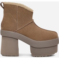 UGG® New Heights Platform Mini Boot für Damen in Hickory, Größe 43, Veloursleder