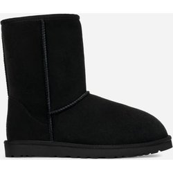 UGG® Classic Short für Herren | Warme Lammfell-Boots auf in Black, Größe 40, Twinface