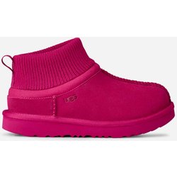 UGG® Classic Ultra Mini Stretch Cuff Boot für Kinder in Dark Peony, Größe 32.5, Veloursleder/Textil/Recycled Materials