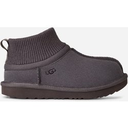 UGG® Classic Ultra Mini Stretch Cuff Boot für Kinder in Grey, Größe 32.5, Veloursleder/Textil/Recycled Materials