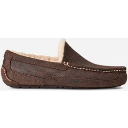 UGG® Ascot Distressed Lederslipper für Herren in Dusted Cocoa, Größe 40, Veloursleder