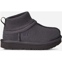 UGG® Classic Ultra Mini Stretch Cuff Boot für Kinder in Grey, Größe 27.5, Veloursleder/Textil/Recycled Materials