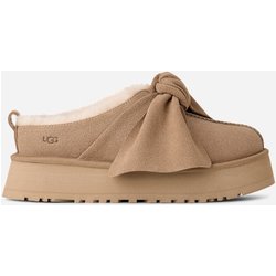 UGG® Slipper mit Plateausohle und Schleife für Damen in Beige, Größe 36, Veloursleder