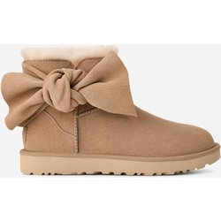 UGG® Classic Mini Bow Boot für Damen in Beige, Größe 36, Veloursleder
