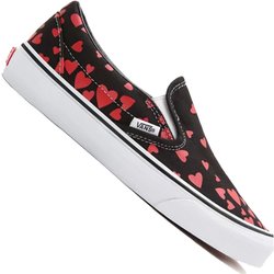 Vans Classic Slip-On Valentines Hearts Black Racing Red