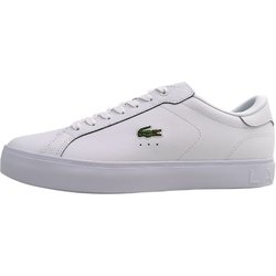 Lacoste Powercourt Graphic Herrenschuhe sportlicher Schnürer Weiß Festlich