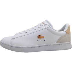 Lacoste Carnaby Set Sneakers Damenschuhe sportlicher Schnürer Weiß Freizeit
