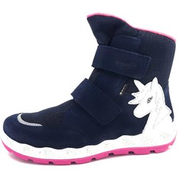 Superfit Stiefel Leder Icebird 1-006010-8020 Blau 8020- Blau / Pink