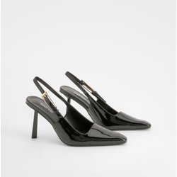 Eckige Pumps Mit Stiletto-Schnalle - Black - 38, Black