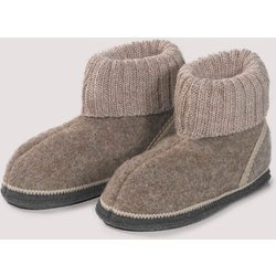 hessnatur Kinderschuhe Hüttenschuh aus Rhönschaf-Schurwolle - braun - Größe 25