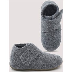hessnatur Kinderschuhe Wollwalk Hausschuhe aus Merinowolle - grau - Größe 23