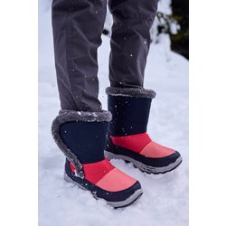 Caribou Kinder-Schneestiefel mit Kunstfell - Intensiv Pink