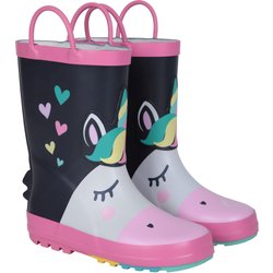 Charakter Kindergummistiefel mit Griffen - Dark Blau
