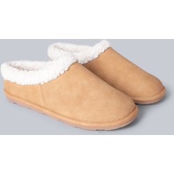 Unisex-Hausschuhe mit Borg-Futter - Beige