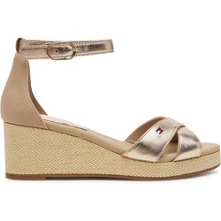 Sandalen Tommy Hilfiger Flag Metallic Mid Wedge Espad FW0FW08810 Beige