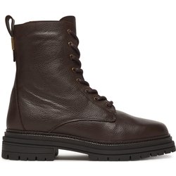 Schnürstiefeletten Tommy Hilfiger Th Plaque Pebble Lace Boot Warm FW0FW08767 Braun